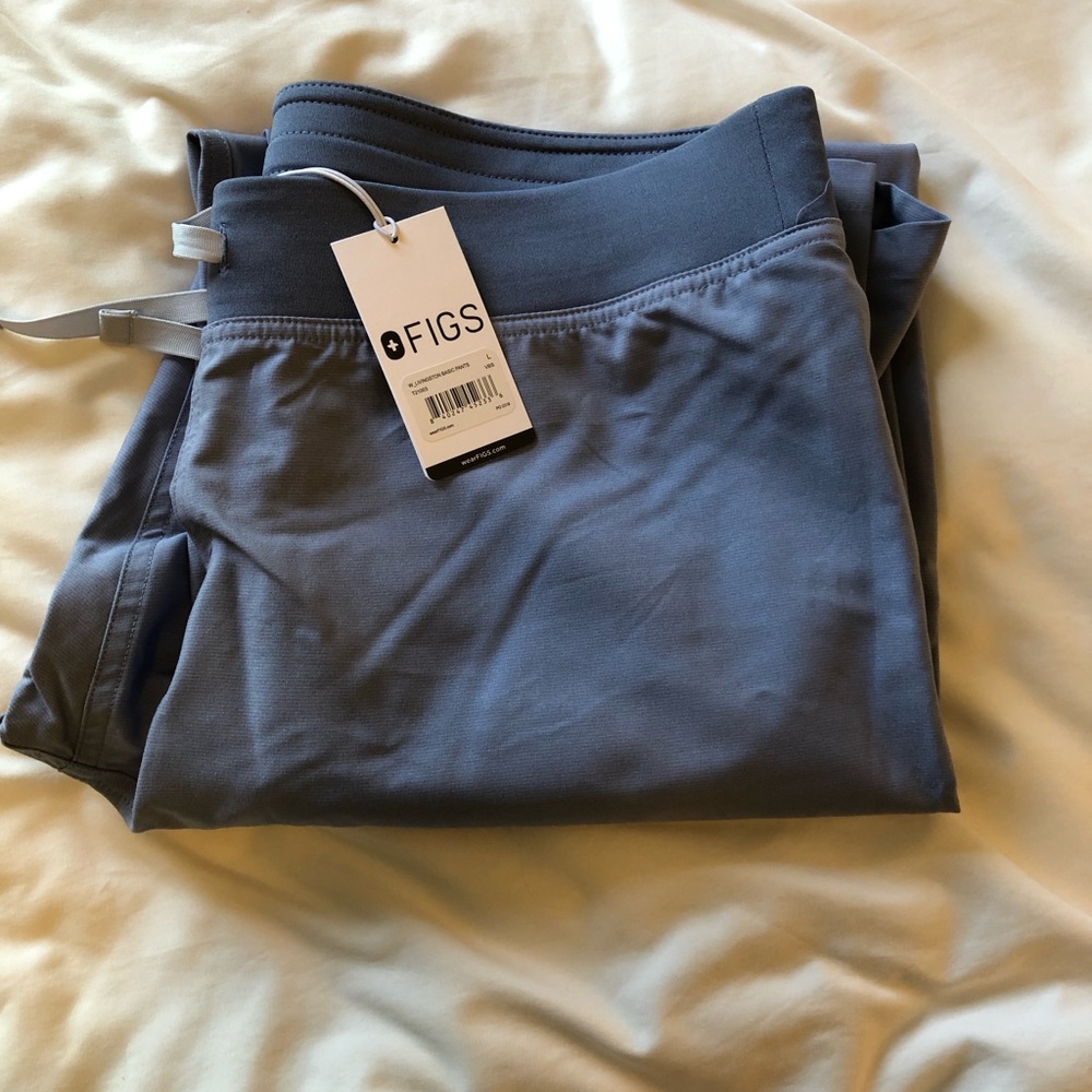 FIGS Basic Scrub Pants Vapor Blue Space Dye